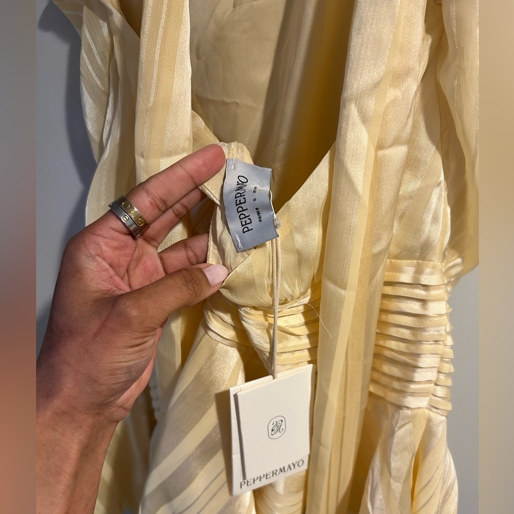 Peppermayo Pale Yellow Halter Mini Dress - Picture 4 of 5